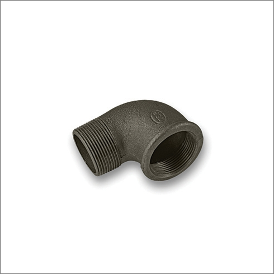 2" BSP Elbow 45° Male/Female Black Malleable Iron Pipe Fitting 