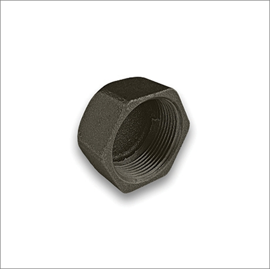 SIZES 1/4" TO 4" GALVANISED MALLEABLE IRON HEX CAP BSPT 