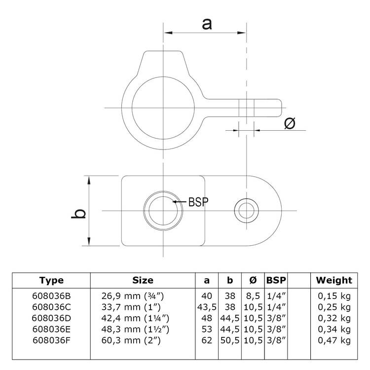 Single-Male-Swivel-Key-Clamp-Data-Sheet
