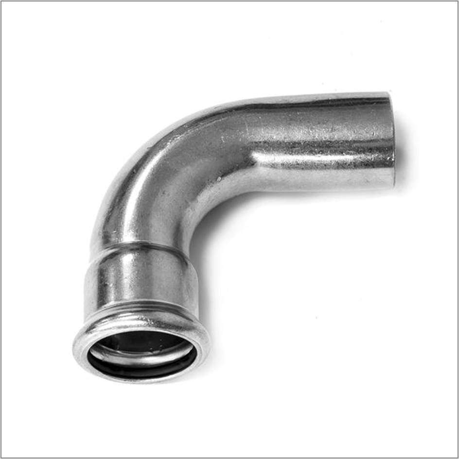 Stainless-Steel-Press-Fitting-90-Elbow-Extension-Coupling
