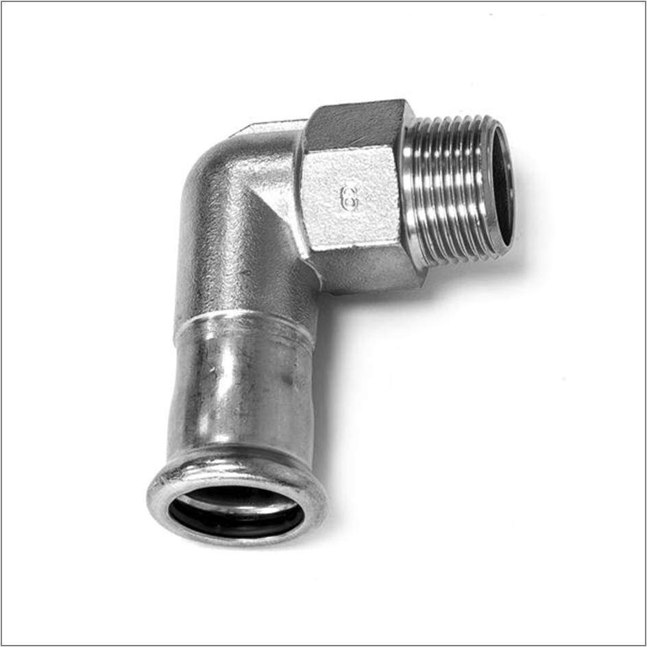 Stainless-Steel-Press-Fitting-90-Elbow-Male-Coupling