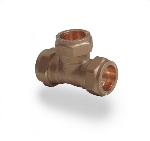 Equal-Tee-Brass-Compression-Fitting