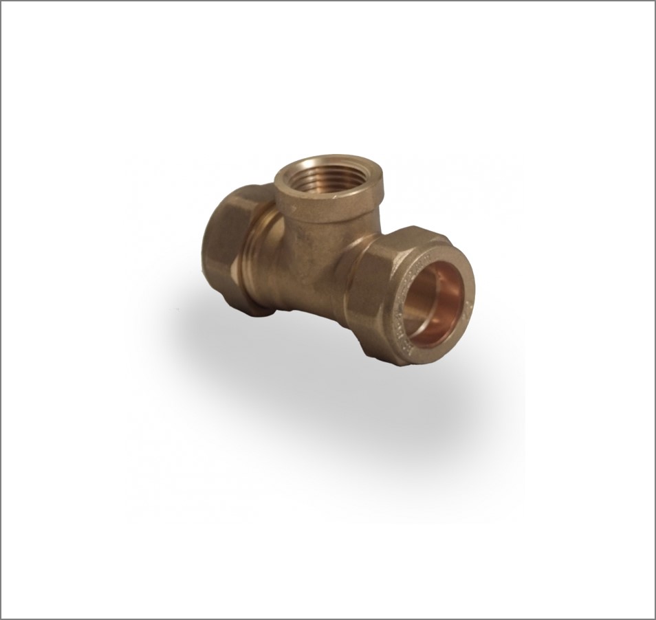 Female-Iron-Tee-Brass-Compression-Fitting