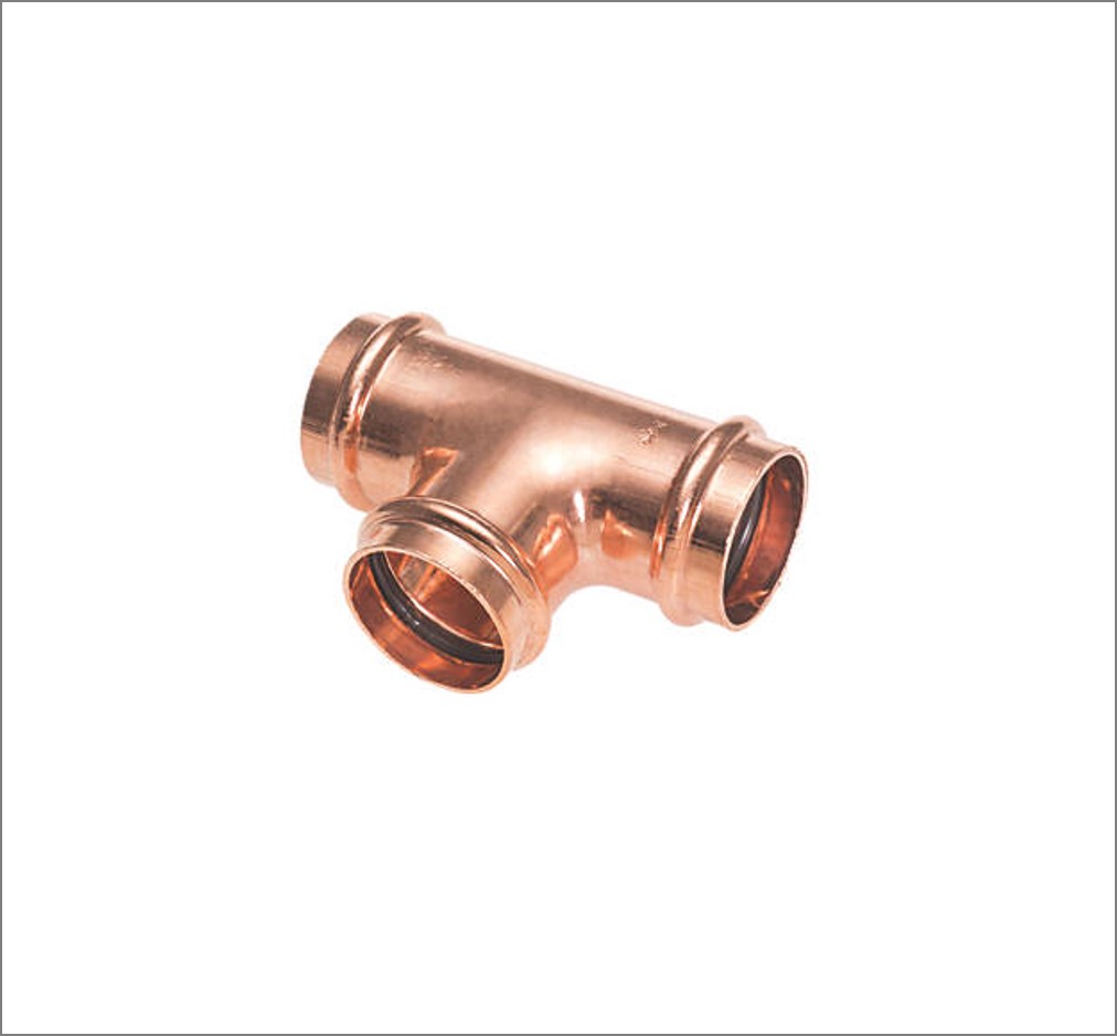 15mm Brass Push Fit Equal Tee for 15mm Copper Pipe Tube 