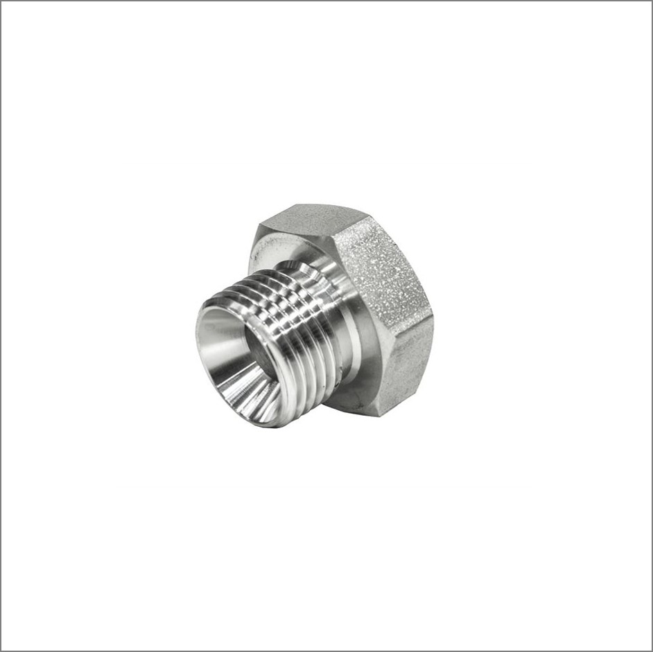 Hexagon-Plug-Cone-Seat-BSPP-316-Stainless-Steel-Hydraulic-Fitting