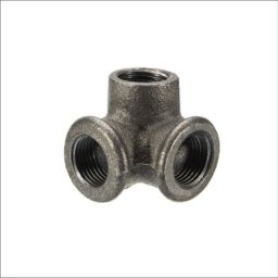 Malleable Cast Iron Pipe Nipples and Fittings,for DIY Vintage Furniture,10 Pack KEEPGO 1/2 Inches x 12 Inches Black Pipe Nipples 
