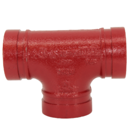 Tee-Short-Radius-Red-Grooved-Pipe-Fitting