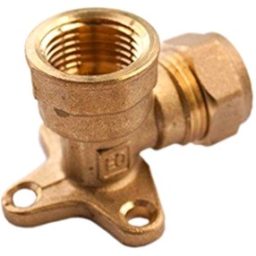 Wallplate-Iron-Elbow-Copper-End-Feed-Fitting